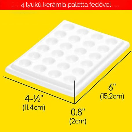 Színkeverő paletta -  MEEDEN 24-lyukú kerámia paletta fedéllel