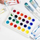 Színkeverő paletta -  MEEDEN 24-lyukú kerámia paletta fedéllel