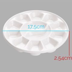   Színkeverő paletta - MEEDEN 12-Well Round Porcelain Palette