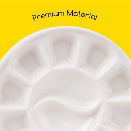 Színkeverő paletta - MEEDEN 12-Well Round Porcelain Palette