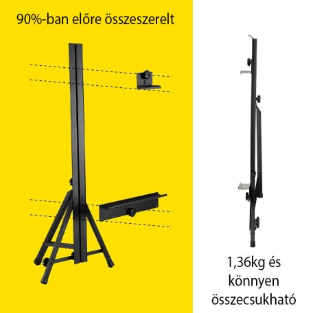 Asztali Festőállvány, Alumínium - MEEDEN Aluminum Adjustable Tabletop Easel