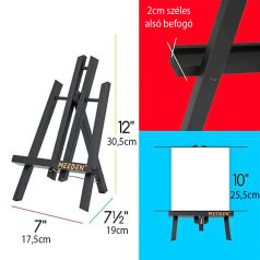   Asztali Festőállvány, fekete fenyő - MEEDEN A-Frame Tabletop Easel 30,5cm