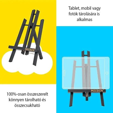 Asztali Festőállvány, fekete fenyő - MEEDEN A-Frame Tabletop Easel 30,5cm