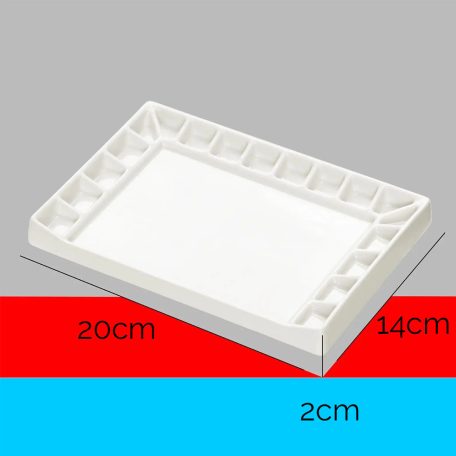 Színkeverő paletta - Meeden 18-Well Porcelain Artist Paint Palette