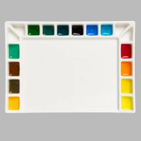 Színkeverő paletta - Meeden 18-Well Porcelain Artist Paint Palette