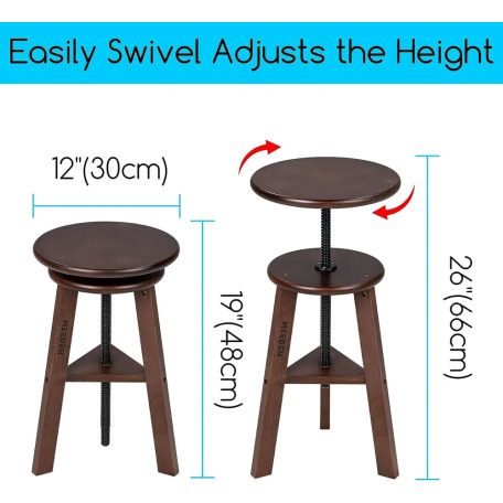 Állítható Rajzszék, Rajzasztalhoz - MEEDEN Vintage Wood Stool