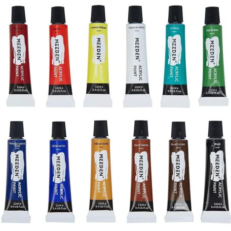 Akrilfesték készlet festőállvánnyal - MEEDEN 22 Acrylic Painting Set with Table Easel