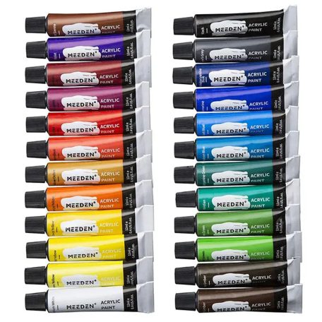 Akrilfesték készlet festőállvánnyal - Meeden Acrylic Painting Set with Wooden Sketch Easel Box