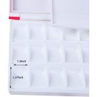 Színkeverő paletta - MEEDEN 33 férőhelyes, légmentesen záródó, fedeles műanyag paletta - Piros fedél