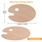 Színkeverő paletta fából, ovális - MEEDEN Wooden Palette 10,8x8,2x0,14 inch - Oval