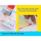 Színkeverő porcelán paletta - MEEDEN 9-Well Ceramic Artist festőpaletta, 17 x 8 cm