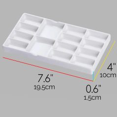 Színkeverő paletta -  MEEDEN 14 lyukú kerámia paletta