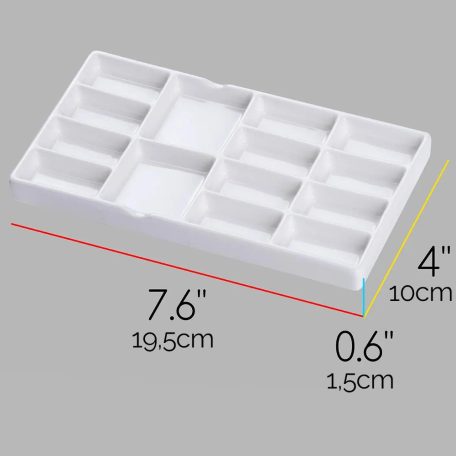 Színkeverő paletta -  MEEDEN 14 lyukú kerámia paletta