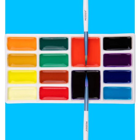 Színkeverő paletta -  MEEDEN 14 lyukú kerámia paletta