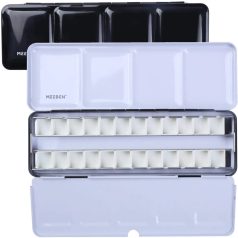   M-ART MEEDEN Akvarell szilketartó fémből - 24 félszilke vagy 12 egész szilke részére - 25 x 20 x 3,5cm - Fekete