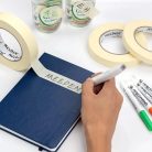 Festőszalag készlet - MEEDEN 5 Pack Art Tape 0.2",0.5",0.75",1.0",1.4" (55m) maszkolószalag
