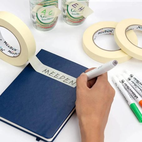 Festőszalag készlet - MEEDEN 5 Pack Art Tape 0.2",0.5",0.75",1.0",1.4" (55m) maszkolószalag