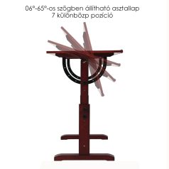   Rajz- és Festőasztal - MEEDEN Vintage Wood Drafting Table, Walnut Color
