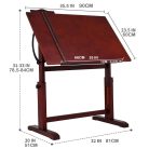Rajz- és Festőasztal, állítható rajzszékkel - MEEDEN Vintage Wood Drafting Table & Stool Set