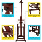 Festőállvány, műtermi, összecsukható, gurítható - MEEDEN Versatile H-Frame Studio Easel