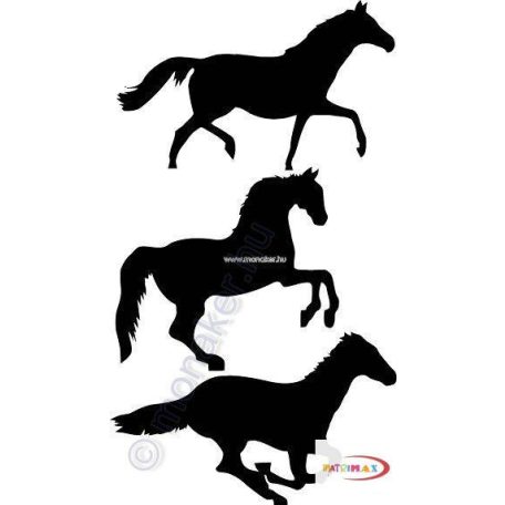 Fekete falmatrica - Lovak - Állatos, lovas #15