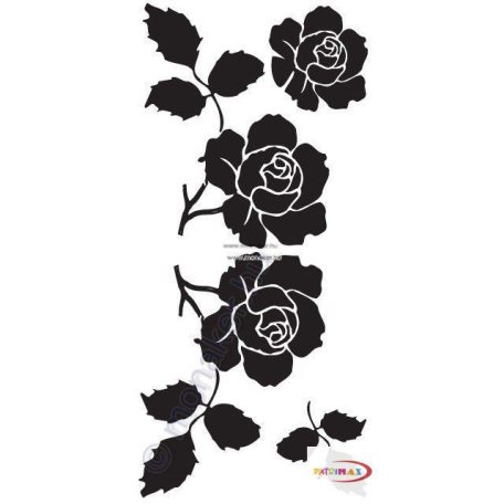 Fekete falmatrica - Virágos #47