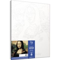   Számozott kifestő készlet vászonra 35x45 cm - Akrilfestékkel, ecsetekkel, felnőtteknek - Mona Lisa
