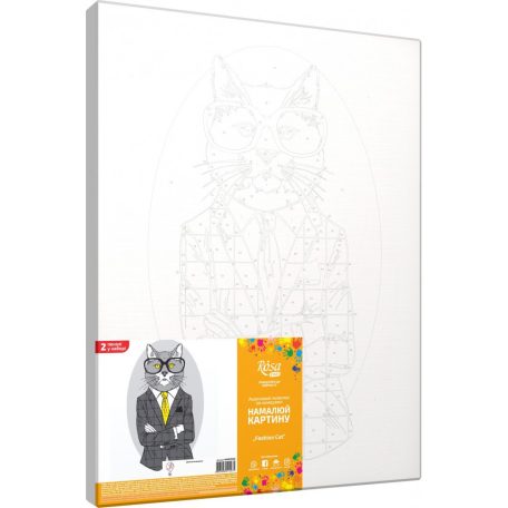 Számozott kifestő készlet vászonra 35x45 cm - Akrilfestékkel, felnőtteknek - Divat