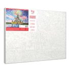 Számozott kifestő készlet vászonra 35x45 cm - Akrilfestékkel, ecsetekkel, felnőtteknek - Disney Kastély