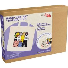 Kifestő készlet vászontáskára 38x42 cm, Számozott - Akrilfestékkel, ecsetekkel, felnőtteknek - Sok sok cica