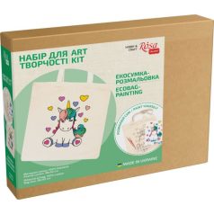   Kifestő készlet vászontáskára 38x42 cm, Számozott - Akrilfestékkel, ecsetekkel, felnőtteknek - Unikornis