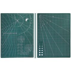 Vágóalátét - öngyógyuló vágólap, centiméteres beosztással, zöld színű - Hobby & Crafting - A4-es
