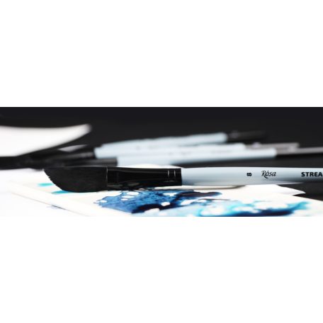 Ecset, Szintetikus szálú, kard alakú ecset - Rósa Stream DAGGER 4-es méret