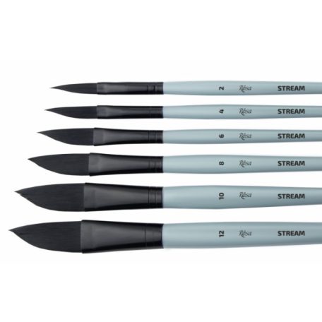 Ecset, Szintetikus szálú, kard alakú ecset - Rósa Stream Dagger 8-as méret