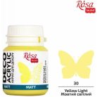 Akrilfesték - Rósa Talent Matt 20 ml - Világossárga