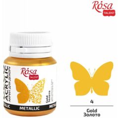 Metálszínű akrilfesték - Rósa Talent 20 ml tégelyes - Arany