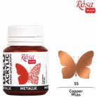 Metálszínű akrilfesték - Rósa Talent 20 ml tégelyes - Réz