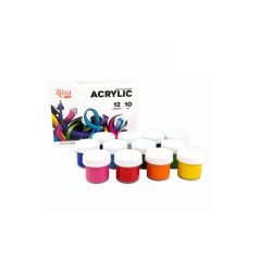   Akrilfesték készlet iskolásoknak, 12 x 10 ml - Rósa Start Graffiti