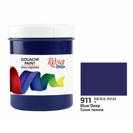 Rósa Gouache Studio színenként - 100 ml tégelyes - Sötétkék - 911