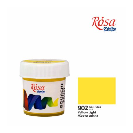 Rósa Gouache Studio színenként - 20 ml tégelyes - Világos sárga 902
