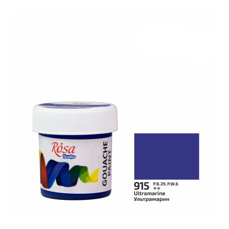 Rósa Gouache Studio színenként - 20 ml tégelyes - Ultramarin - 915