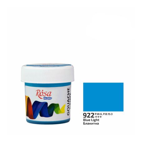 Rósa Gouache Studio színenként - 20 ml tégelyes - Világoskék - 922