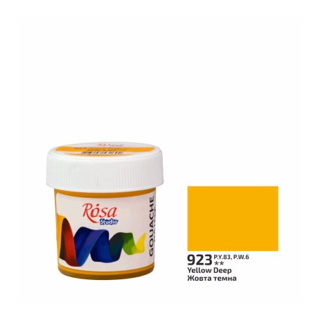 Rósa Gouache Studio színenként - 20 ml tégelyes - Sötétsárga - 923