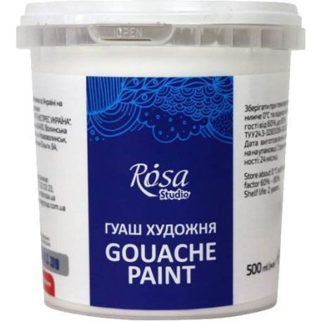 Rósa Gouache Studio színenként - 500 ml vödörben - Titánfehér 901