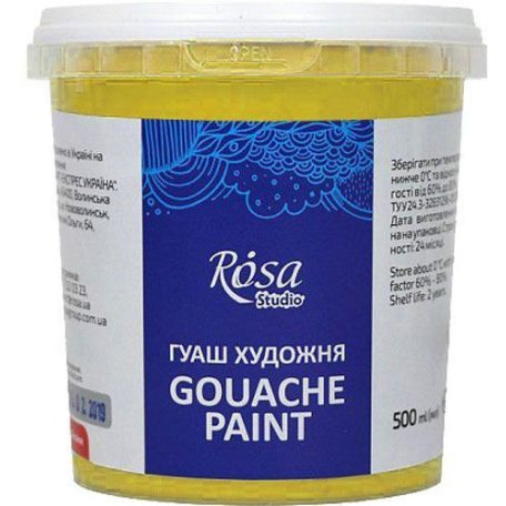 Rósa Gouache Studio színenként - 500 ml vödörben - Világos sárga 902