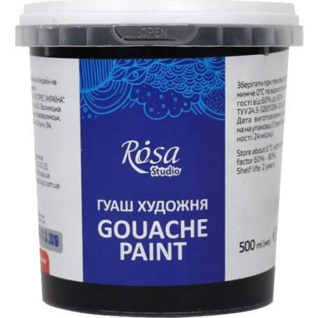 Rósa Gouache Studio színenként - 500 ml vödörben - Fekete - 914