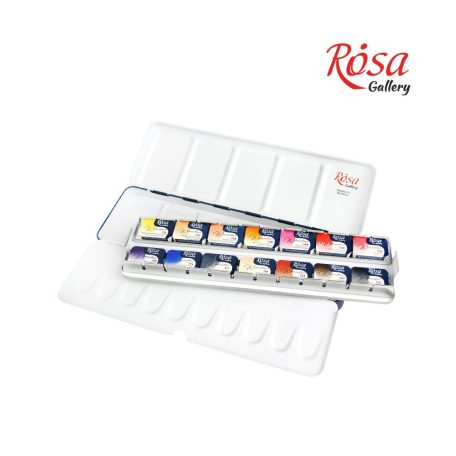 Akvarellfesték készlet, szilkés - Rósa Gallery Portrait - 14 x 2,5 ml - fémdobozos - Új kiszerelés