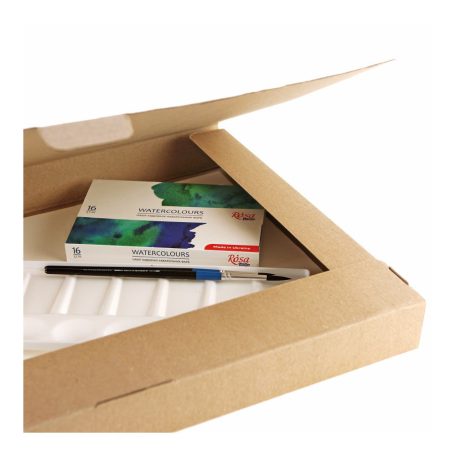 Akvarellfestő készlet - Rósa Studio 16 színű szilkés - kartondobozban