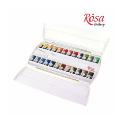 Akvarellfesték készlet, szilkés - Rósa Gallery Botanical - 24 x 2,5 ml - műanyag dobozban