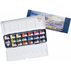   Akvarellfesték készlet, szilkés - Rósa Gallery Landscape Indigó - 21 x 2,5 ml - fémdobozos